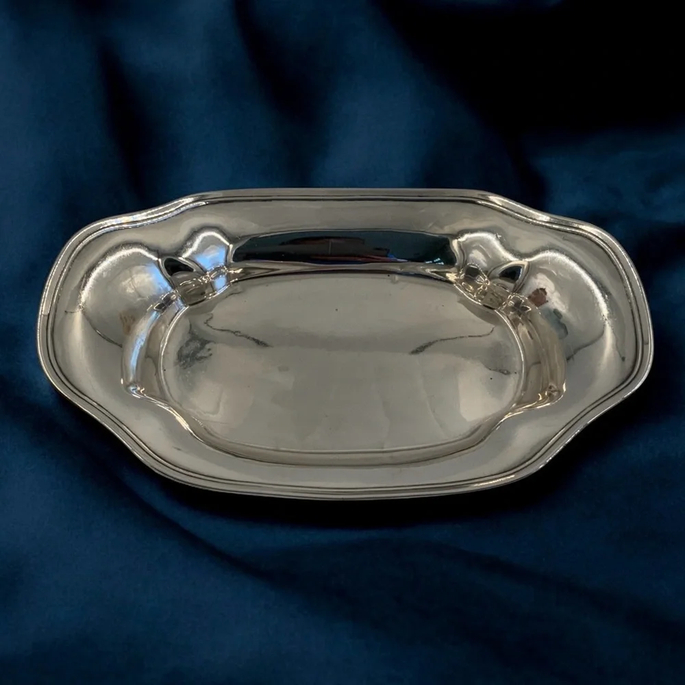 Vintage Sterling Silver Lot: Bread Tray, Bowl, Mint Julep Cup, 487 Grams, Marked - Picture 3 of 16